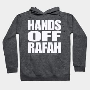 Hands Off Rafah - White - Double-sided Hoodie